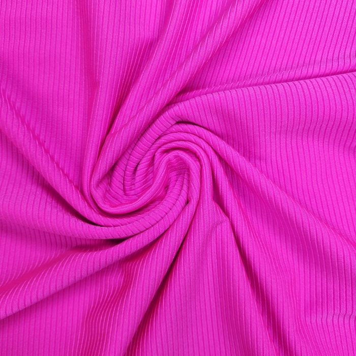 Licra acanalada destellante fuscia