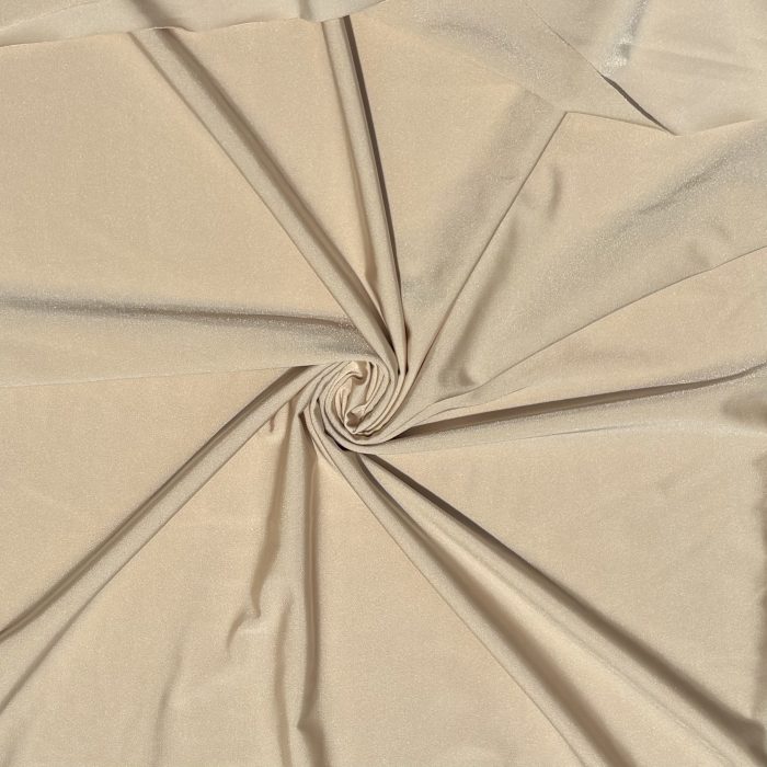 Tela Licra Power Destellante Crema