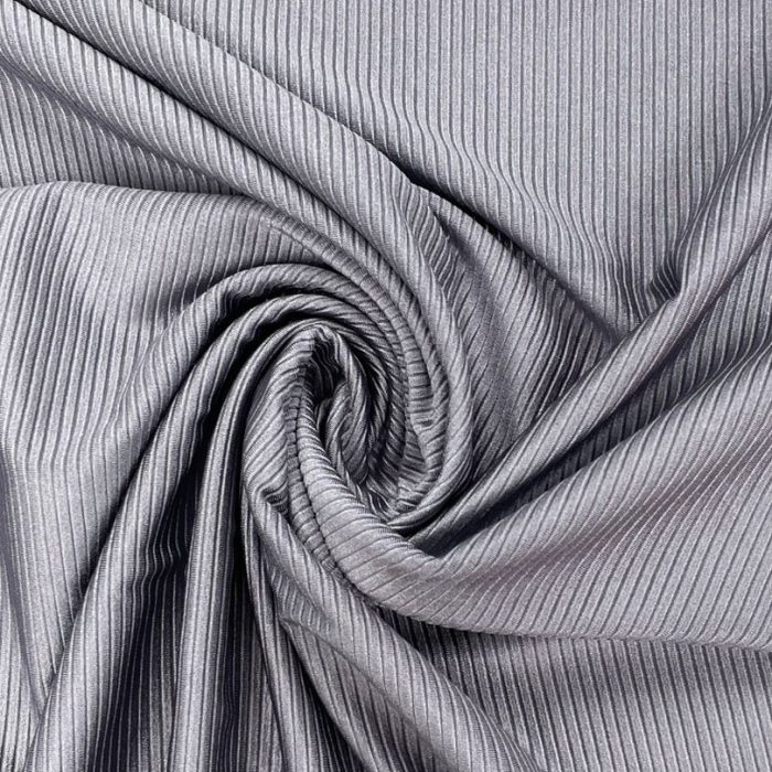 Licra acanalada destellante gris raton