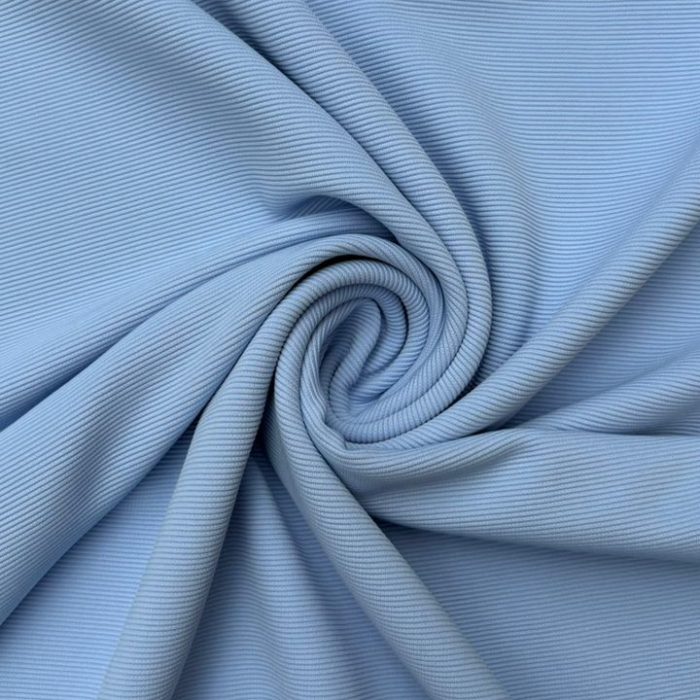 Licra Acanalada Mate Azul Bebe