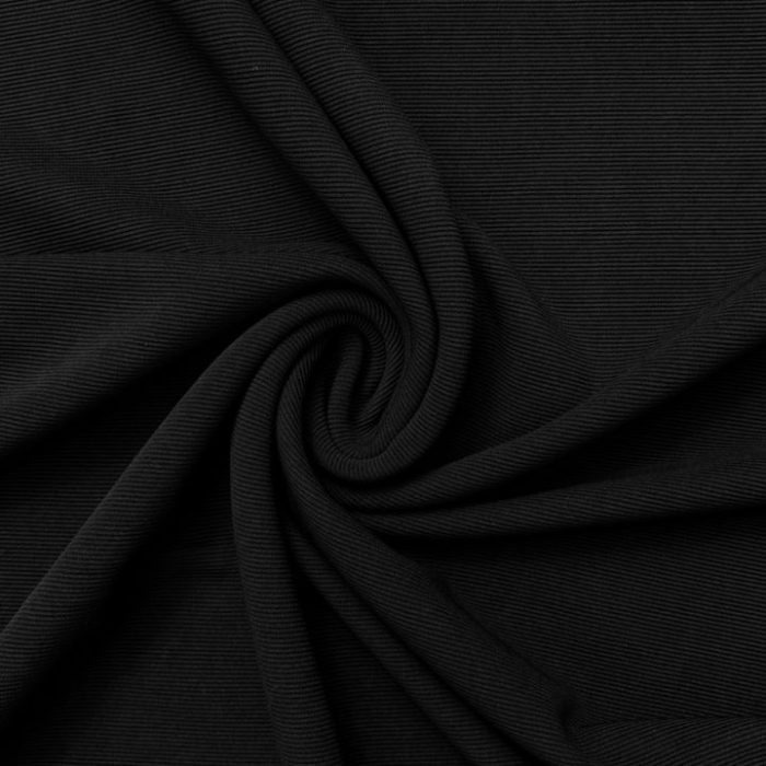 Licra Acanalada Mate Negro